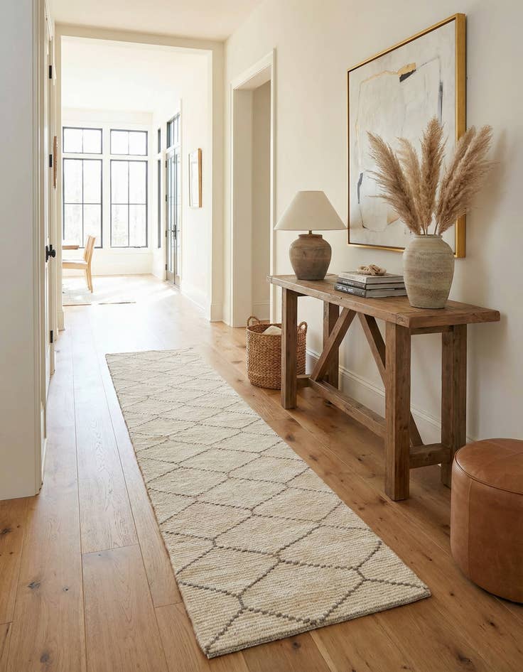 Detail image of  2' 3 x 16' 7  Hand Knotted Moroccan Wool Runner Rug