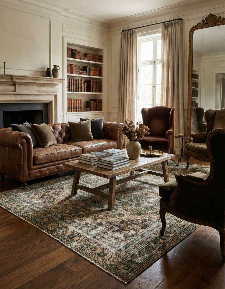 Detail image of  6' 2 x 9' 9  Hand Knotted Ultra Vintage Persian Wool Rug