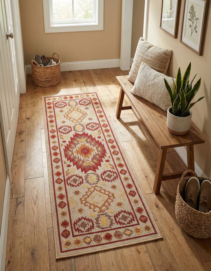 Detail image of  2' x 5'  Washable Baja Indoor / Outdoor Runner Rug