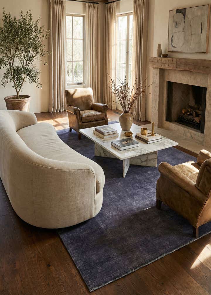 6' 3 x 9' 7 Hand Knotted Over-Dyed Ziegler Rug