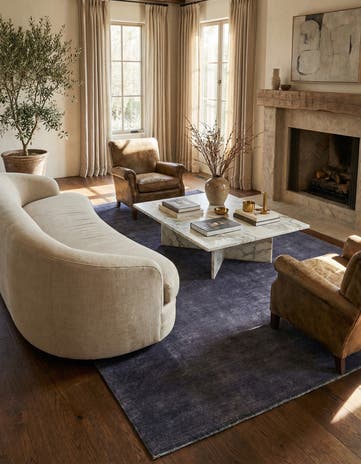 6' 3 x 9' 7 Hand Knotted Over-Dyed Ziegler Rug