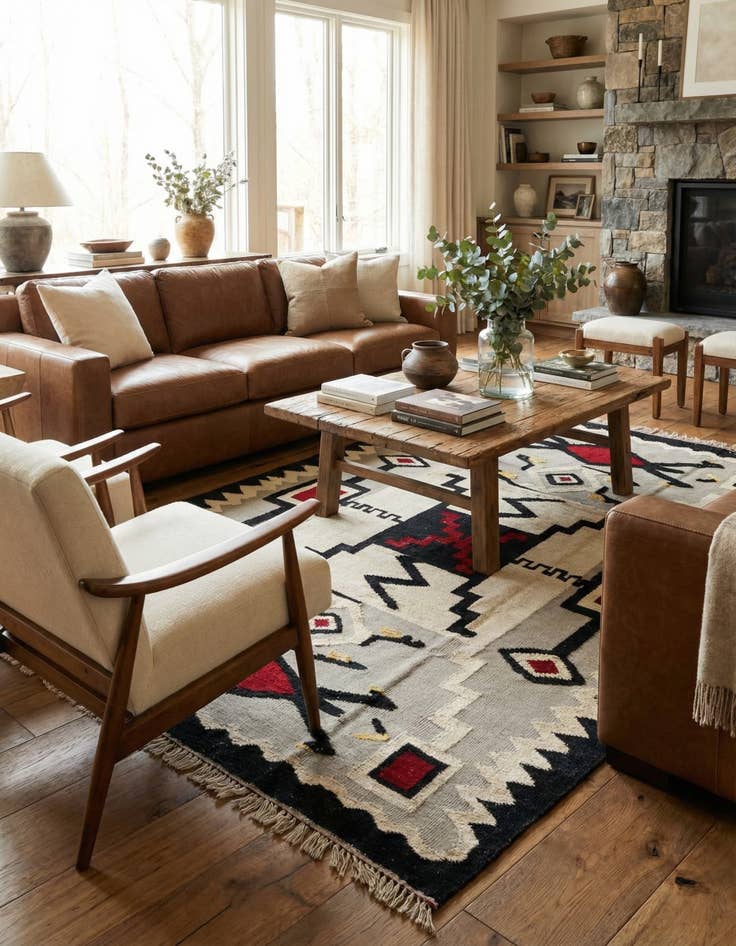 Detail image of 8' 10 x 10' 8  Hand Knotted Darya Wool Rug