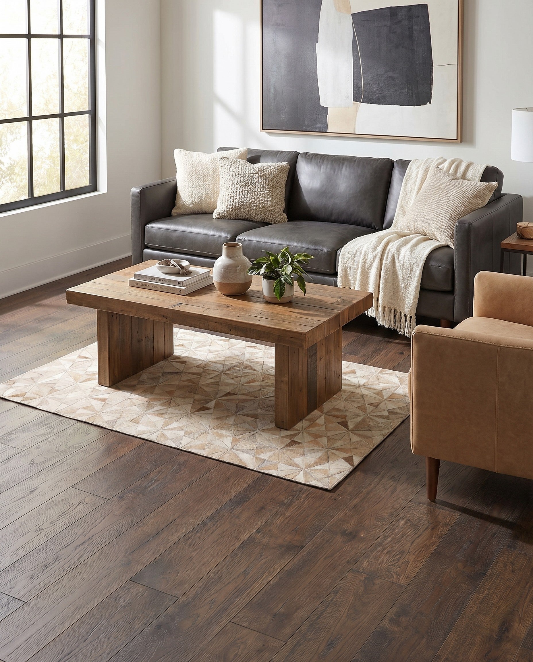 4' x 6' Cowhide Stocks Rug