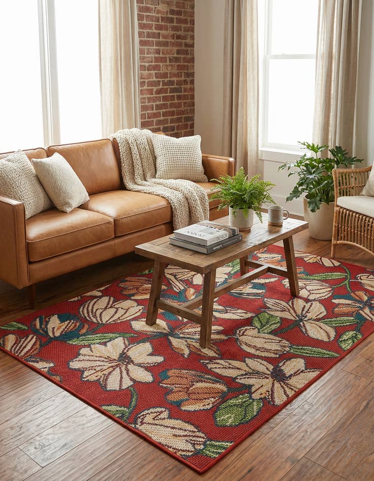 Detail image of 4' x 6' Easy-Clean Baja Indoor / Outdoor Rug