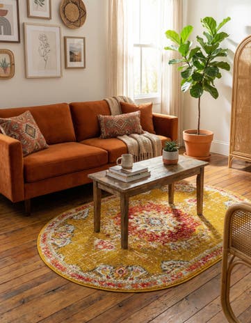 Gold Madeline Oval Rug