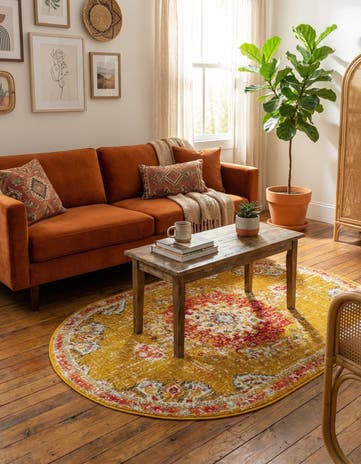 Gold Madeline Oval Rug