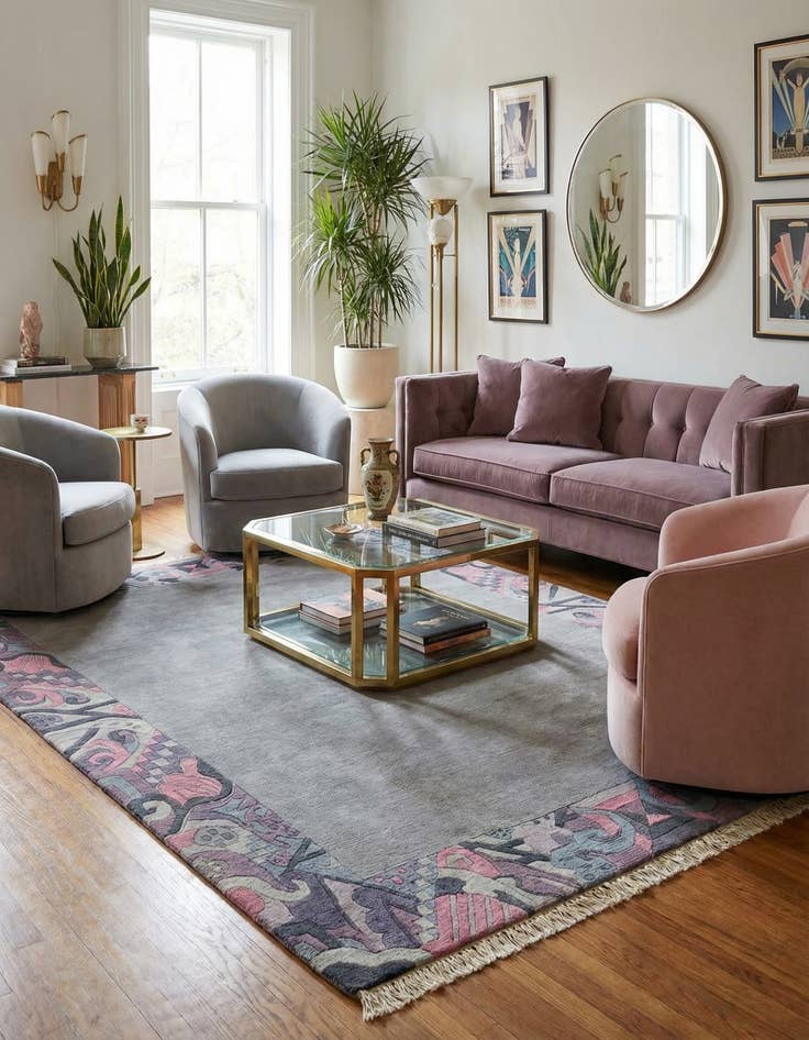 Detail image of 6' 8 x 8' 4  Hand Knotted Nepal Wool Rug