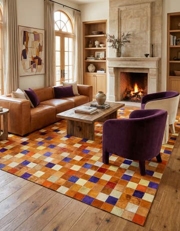 8' 9 x 9' 11 Cowhide - Patchwork Rug