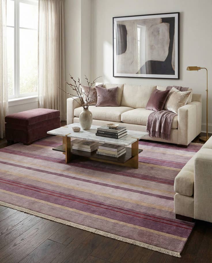 Detail image of 6' 6 x 9' 8 Hand Knotted Darya Wool Rug