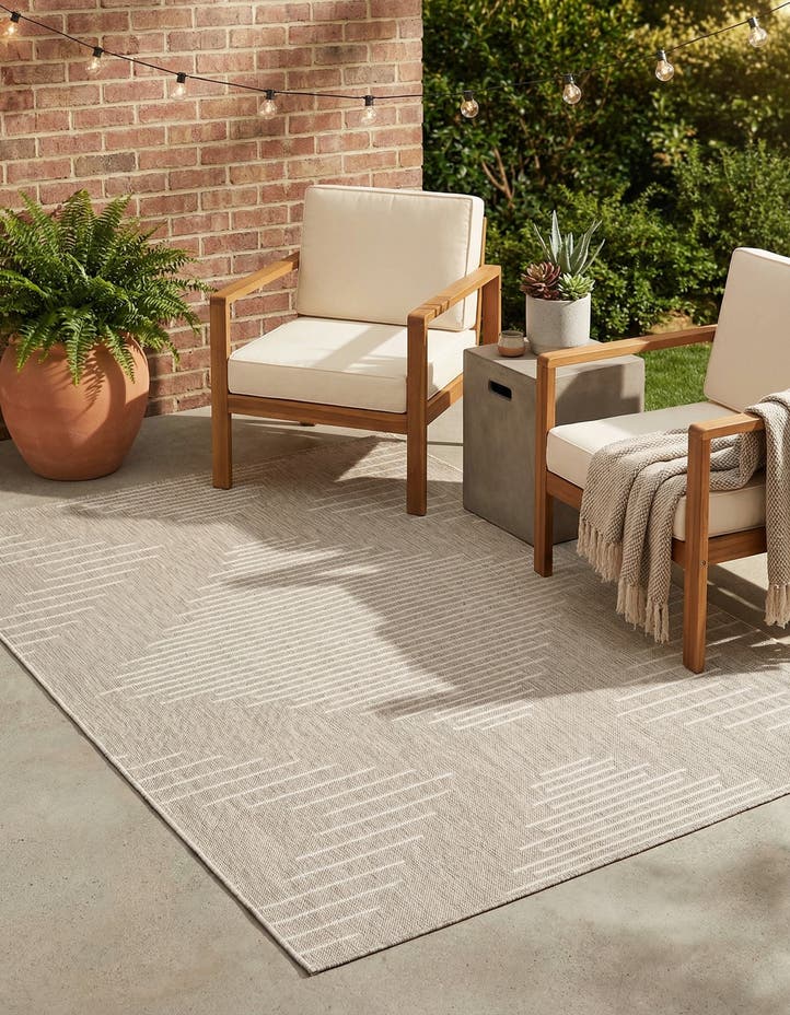 4' x 6' Easy-Clean Modern Indoor / Outdoor...
