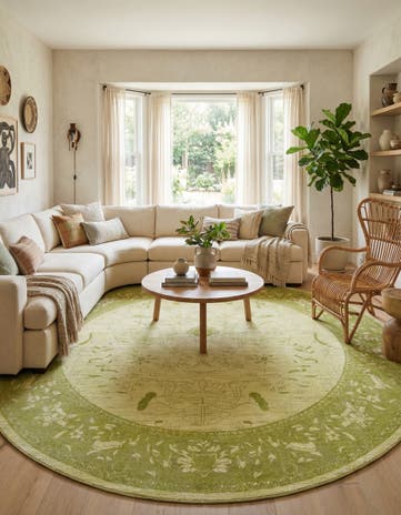 Light Green Miranda Round Rug