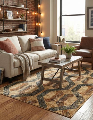 Beige Cream Saturn Rug