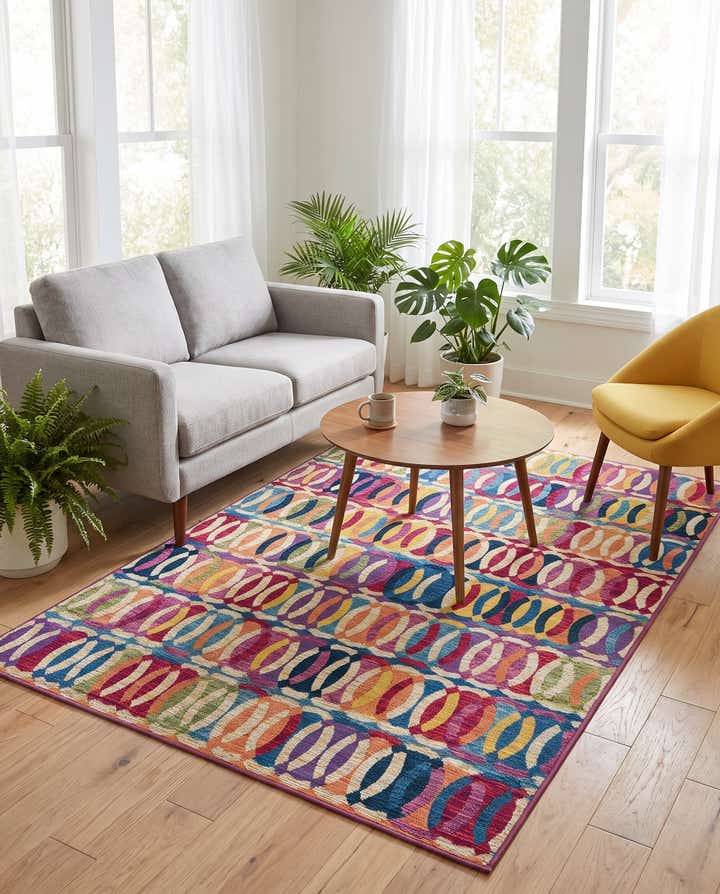 4' x 6' Easy-Clean Modern Indoor / Outdoor Rug