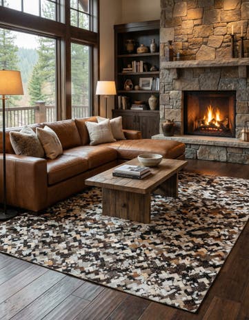 8' x 9' 11 Cowhide - Patchwork Rug