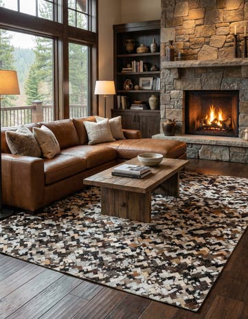 8' x 9' 11 Cowhide - Patchwork Rug
