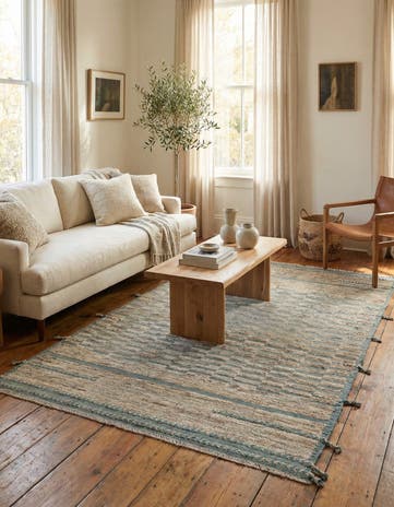 5' 4 x 7' 2 Hand Knotted Moroccan Wool Rug
