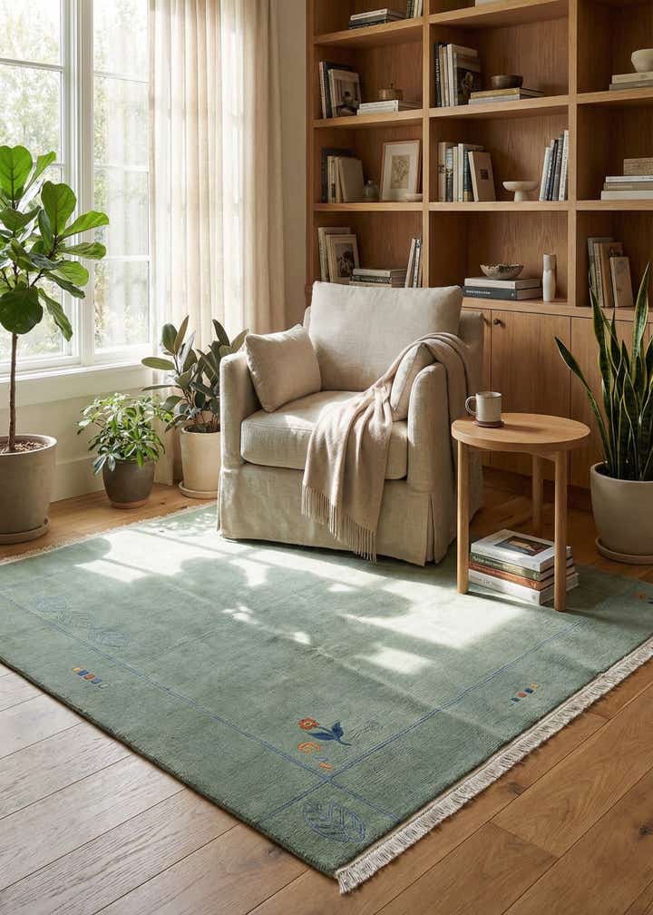 6' 8 x 6' 8 Hand Knotted Tibet Wool Square Rug