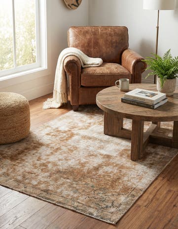 3' 5 x 5' 6 Hand Knotted Ultra Vintage Persian Wool Rug
