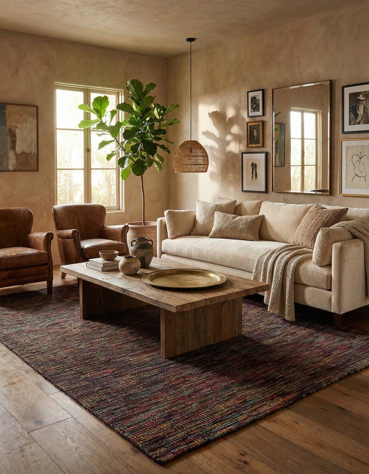 Detail image of  7' 10 x 10' 4  Hand Knotted Moroccan Wool Rug