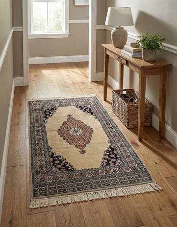 2' 7 x 3' 11 Hand Knotted Bokhara Oriental Wool Rug