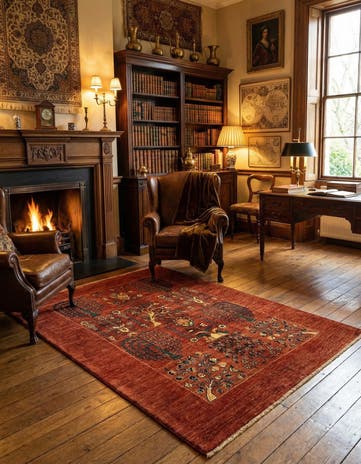 4' 11 x 6' 11 Luribaft Wool Rug