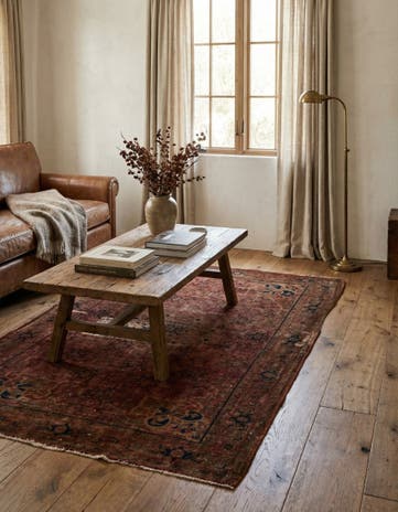 3' 7 x 5' Hand Knotted Ultra Vintage Persian Wool Rug