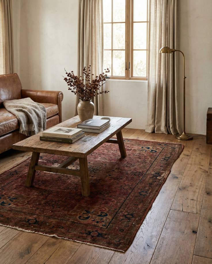 Detail image of 3' 7 x 5' Hand Knotted Ultra Vintage Persian Wool Rug