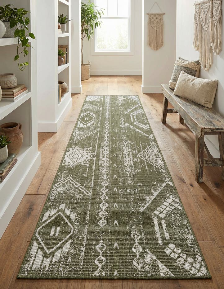2' 7 x 12' Easy-Clean Bohemian Indoor / Outdo...