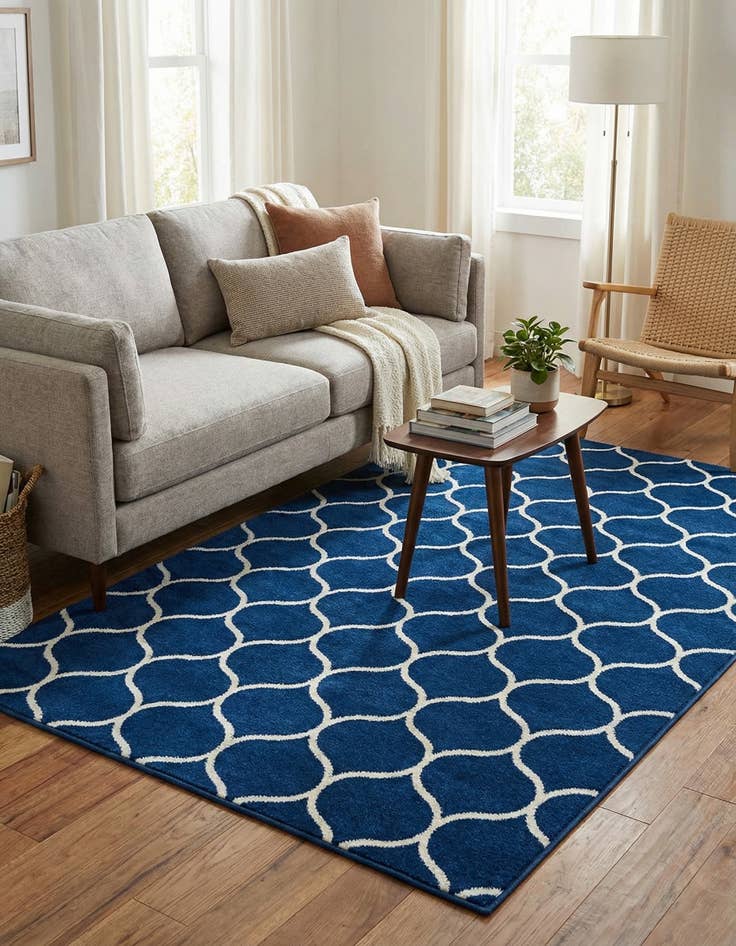 Detail image of  4' x 6' Lattice Frieze Rug