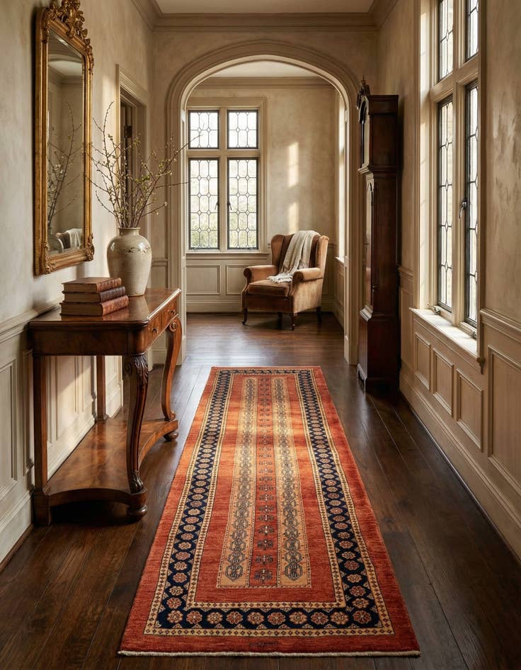 Detail image of  2' 10 x 9' 6 Luribaft Wool Runner Rug