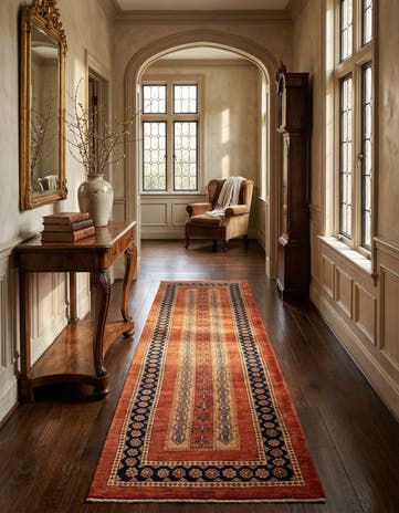 2' 10 x 9' 6 Luribaft Wool Runner Rug