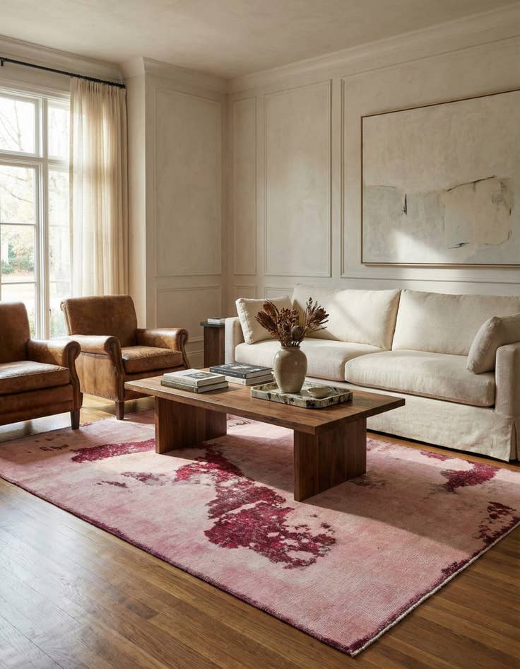 Detail image of 4' x 5' 10  Hand Knotted Ultra Vintage Persian Wool Rug