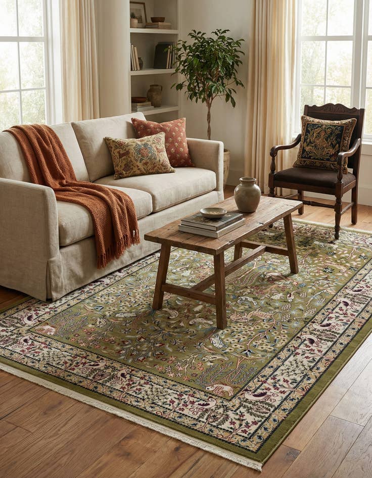 Detail image of 6' x 9' Nain Design Rug