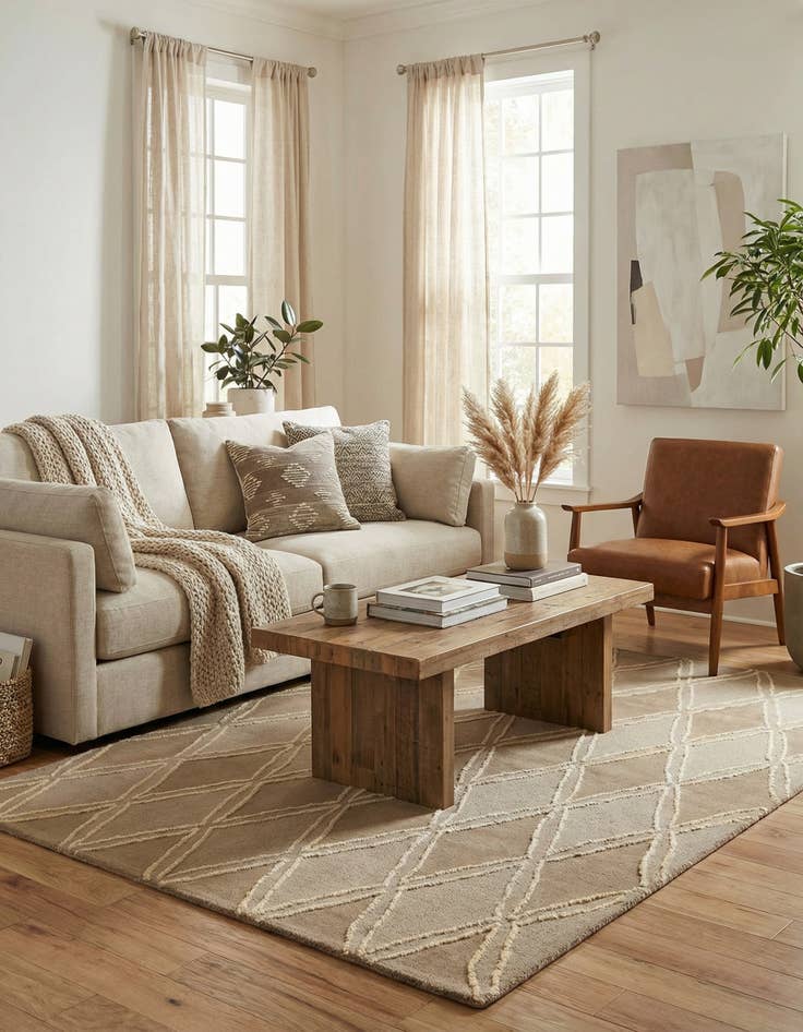 Detail image of 5' x 7' 10 Luna Wool Rug