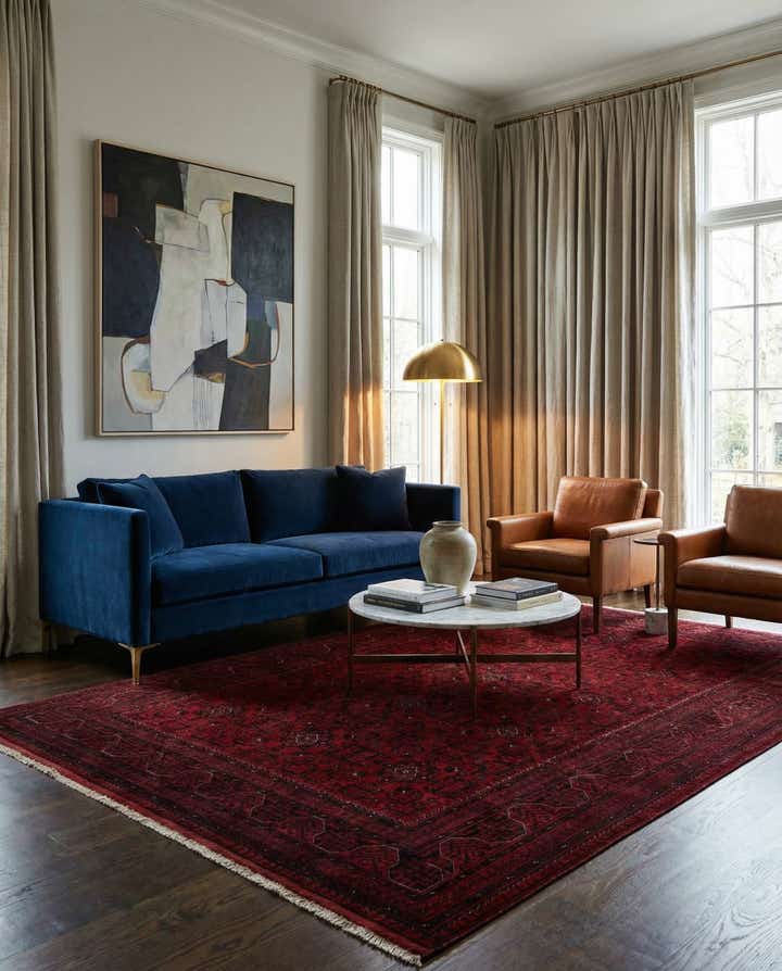 6' 7 x 10' Hand Knotted Khal Mohammadi Wool Rug