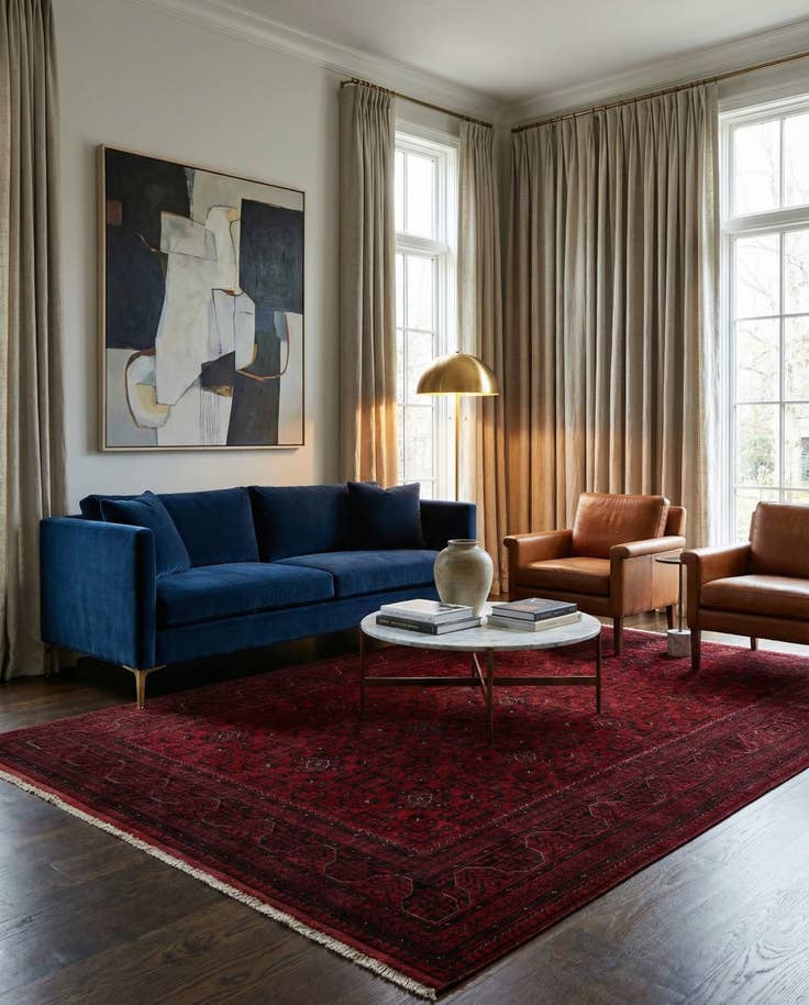 Detail image of 6' 7 x 10' Hand Knotted Khal Mohammadi Wool Rug