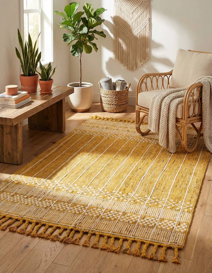 Detail image of 5' 1 x 8'  Washable Eco Bohemian Indoor / Outdoor Rug