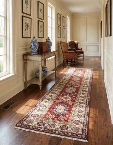 2' 7 x 10' 10 Kazak Wool Runner Rug