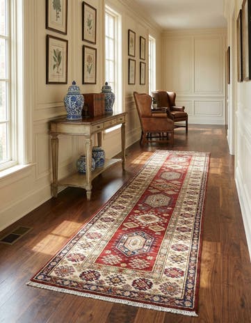2' 7 x 10' 10 Kazak Wool Runner Rug