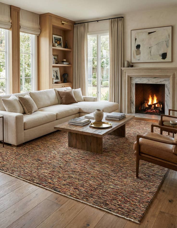 Detail image of 6' 7 x 9' 6  Hand Knotted Modern Ziegler Rug