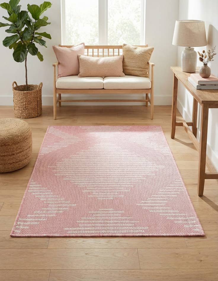 Detail image of 2' x 3'  Washable Modern Indoor / Outdoor Rug