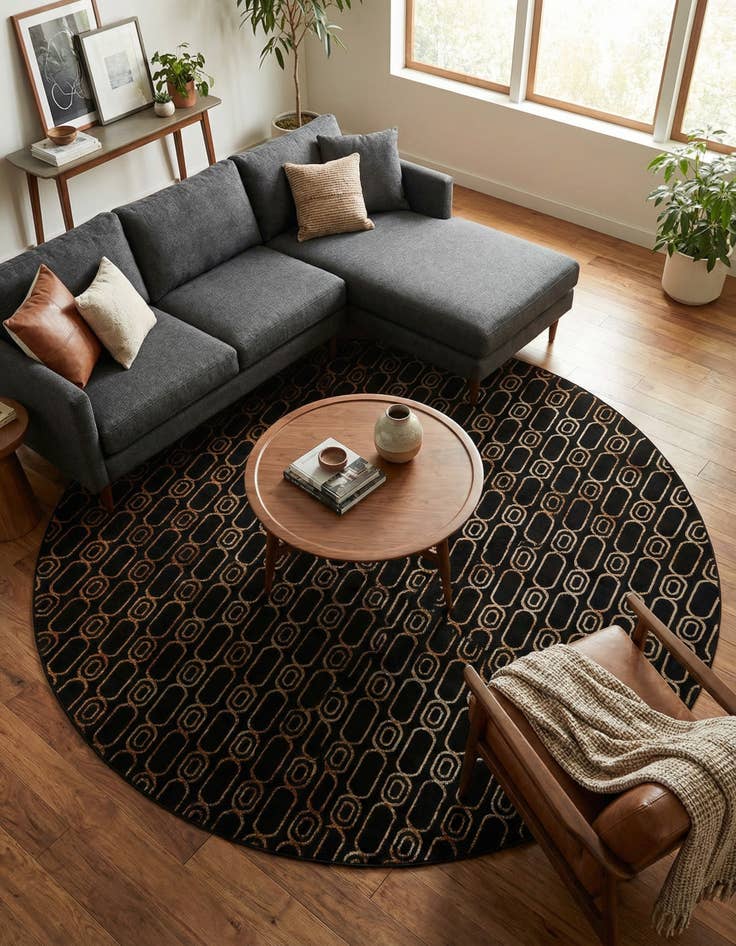 Detail image of  10' x 10' Vogue Geo Round Rug