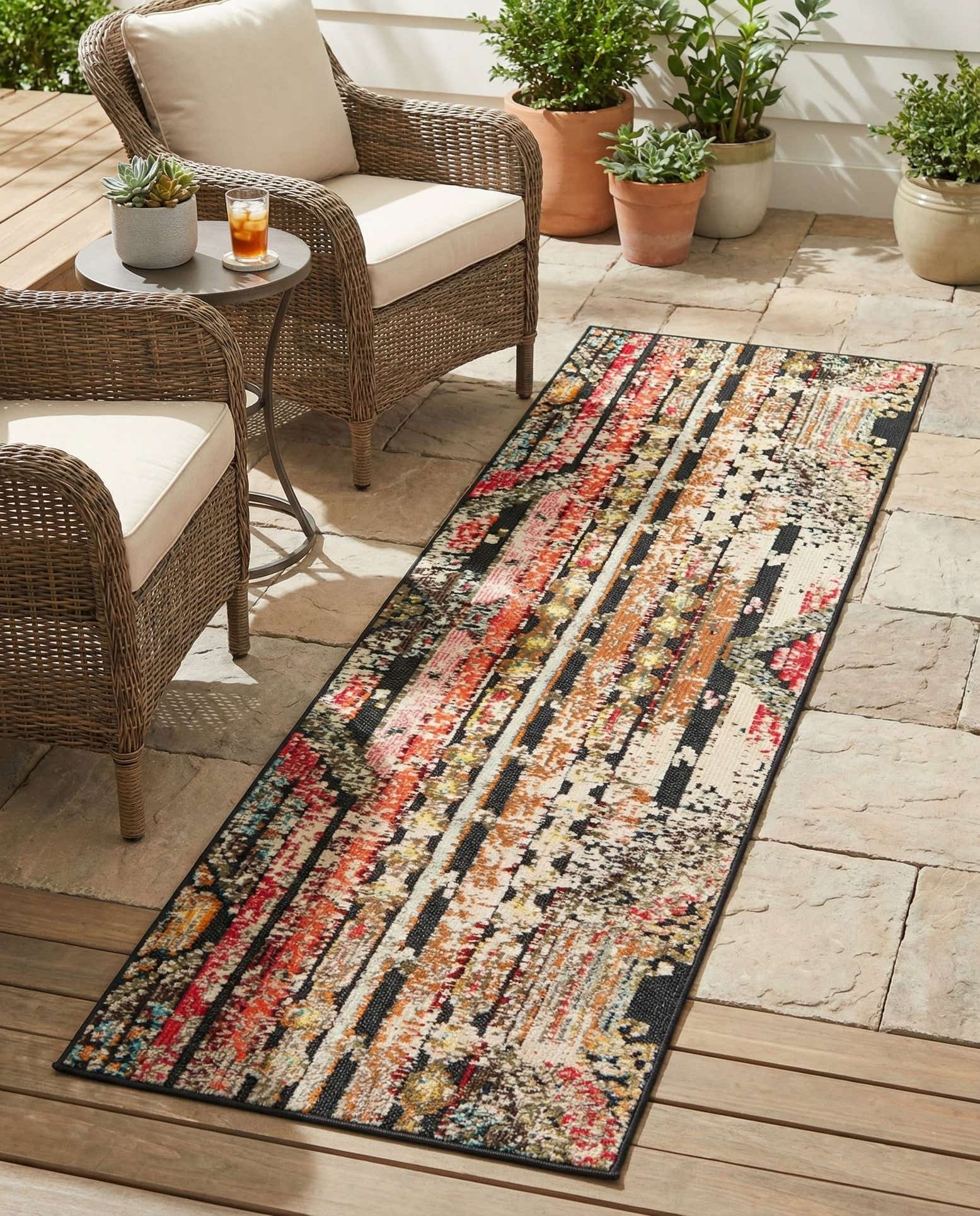 2' x 8' Easy-Clean Casablanca Indoor / Outdoor Runner Rug