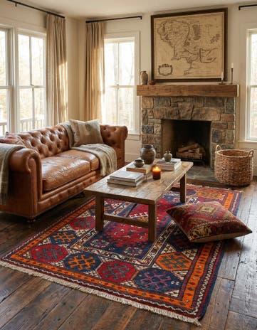 4' x 6' 3 Hand Knotted Anatolian Wool Rug