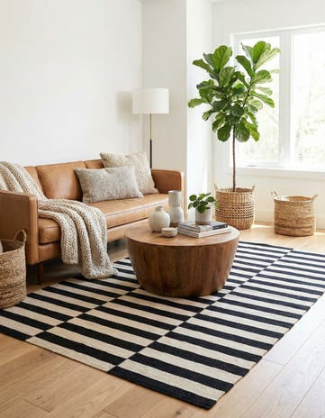 4' 3 x 5' 10 Hand Woven Kilim Modern Wool Rug