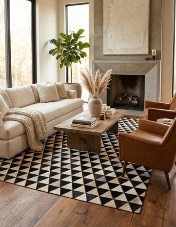 5' 2 x 8' Cowhide Stocks Rug