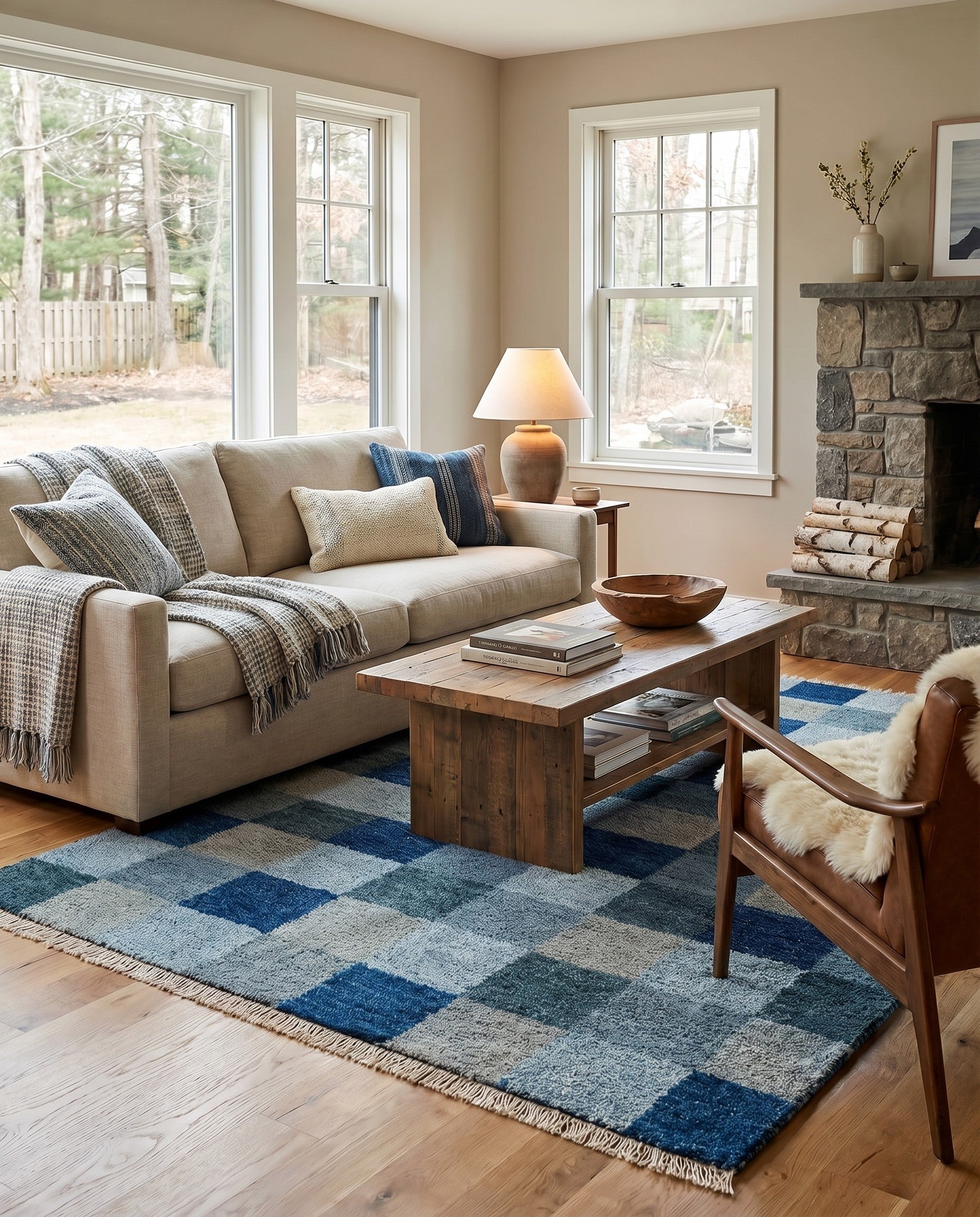 4' x 5' 11 Hand Knotted Gabbeh Wool Rug
