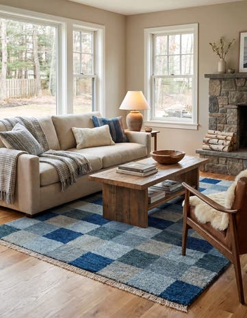 4' x 5' 11 Hand Knotted Gabbeh Wool Rug