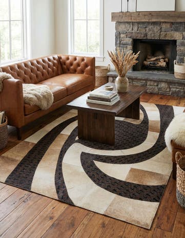 5' x 8' 1 Cowhide - Patchwork Rug