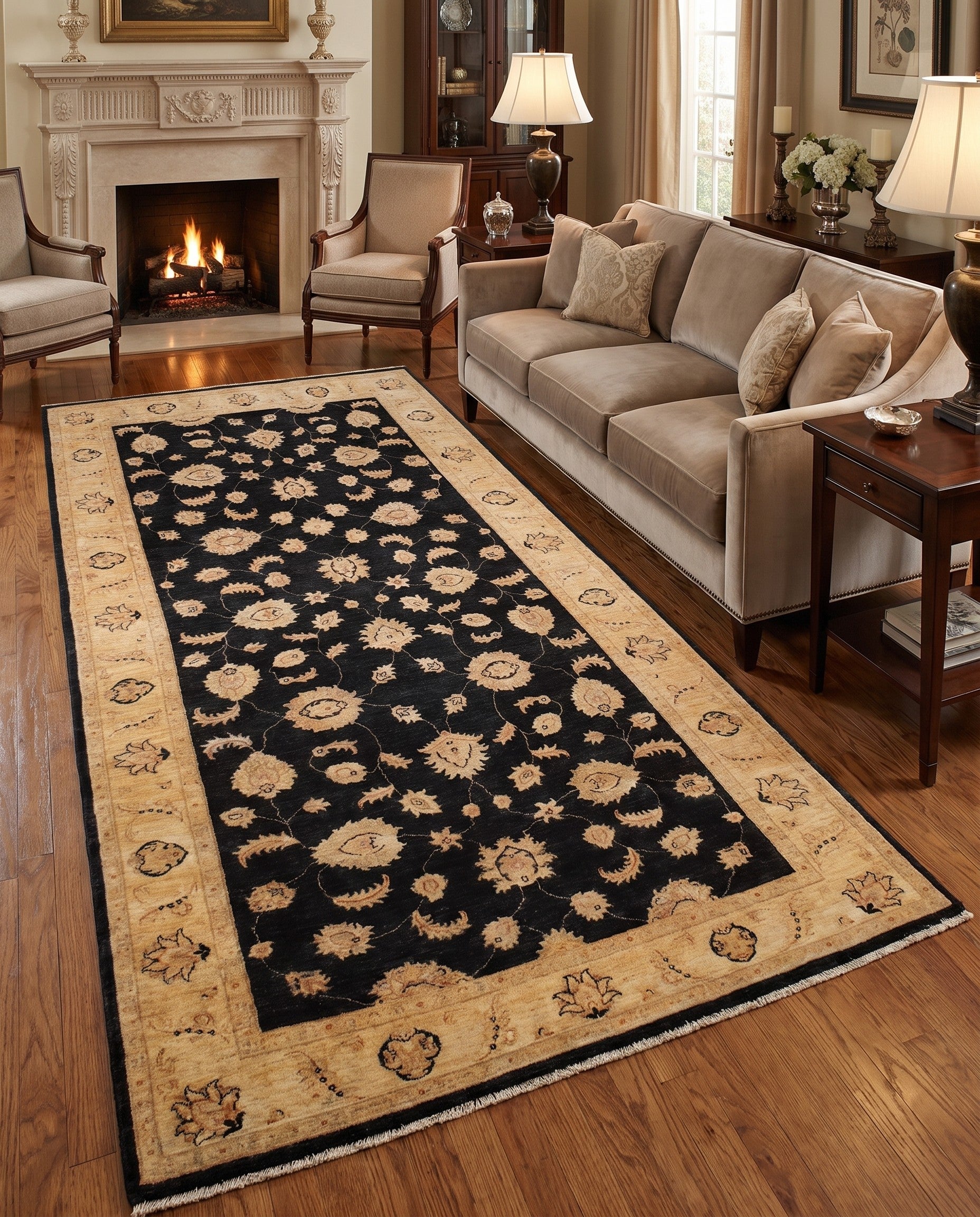 5' 7 x 9' 6 Hand Knotted Ziegler Rug